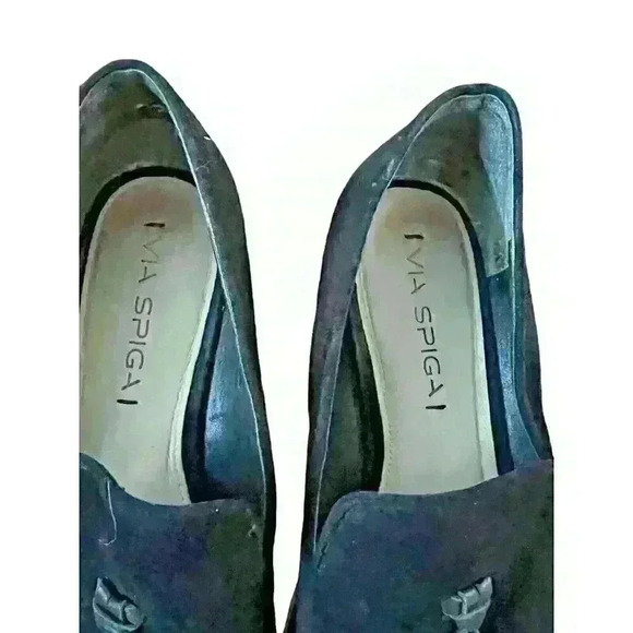 Via Spiga Sz 7 Suede Tassle Loafers Dark Academia Preppy Office Comfort - Picture 3 of 12
